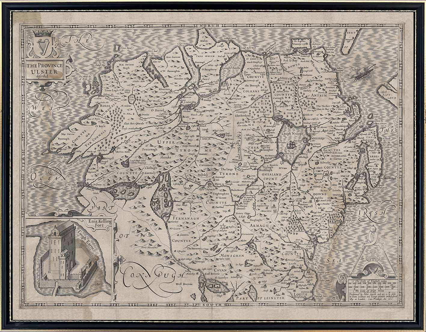John Speed's 1610 Complete set of 5 x Maps of Ireland and the 4 provinces (Original size).