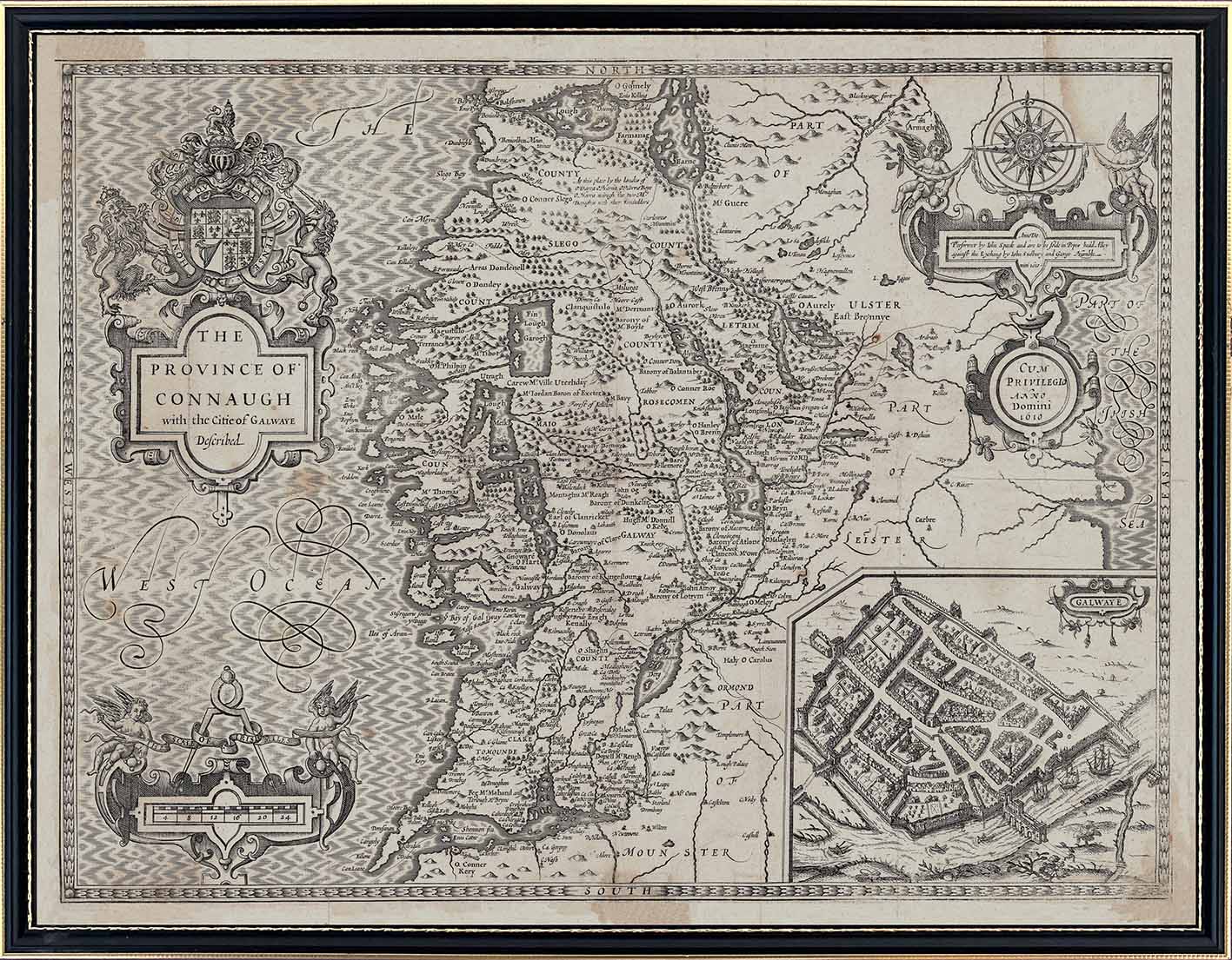 John Speed's 1610 Complete set of 5 x Maps of Ireland and the 4 provinces (Original size).