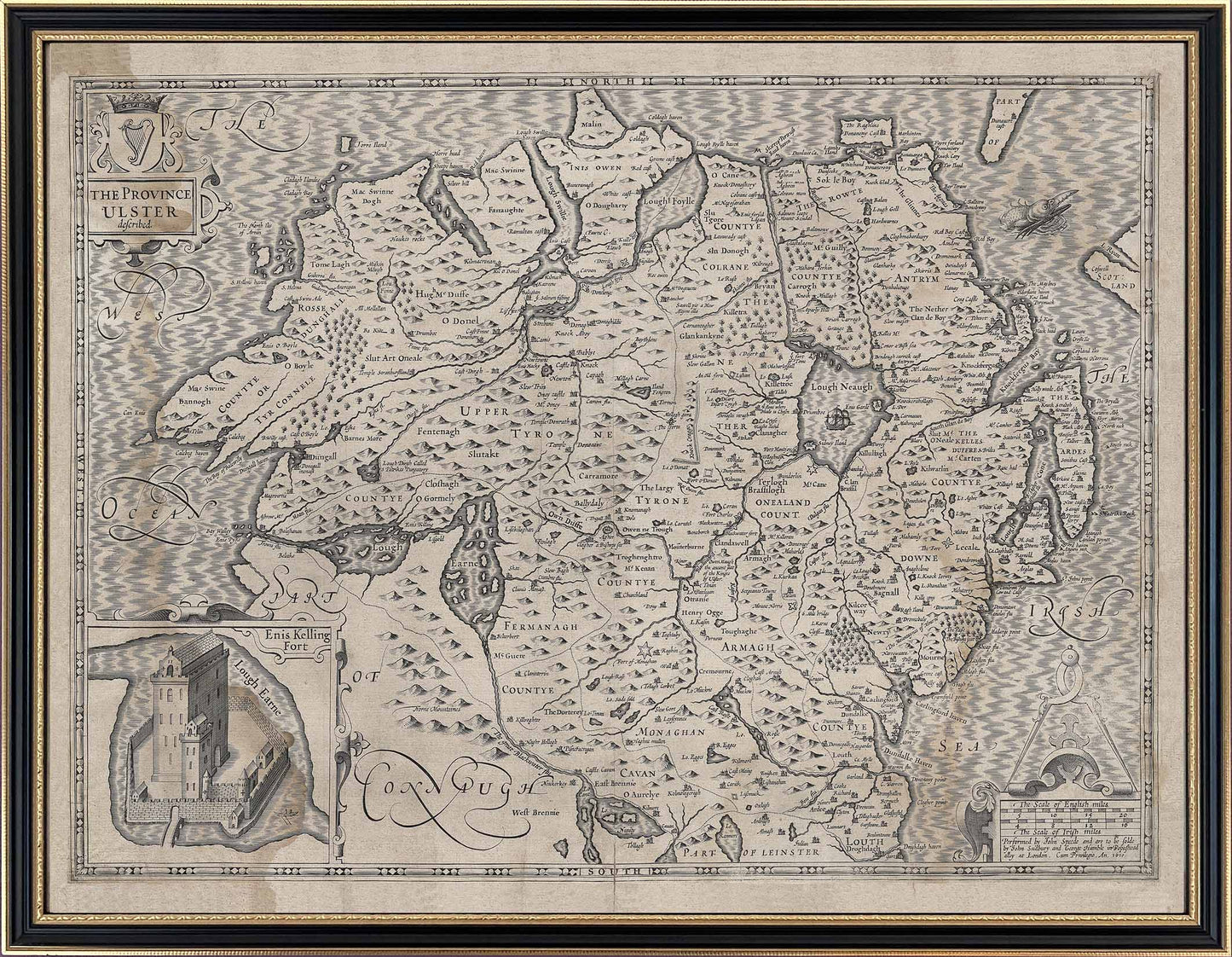 John Speed's 1610 Map of Ulster (Enlarged)
