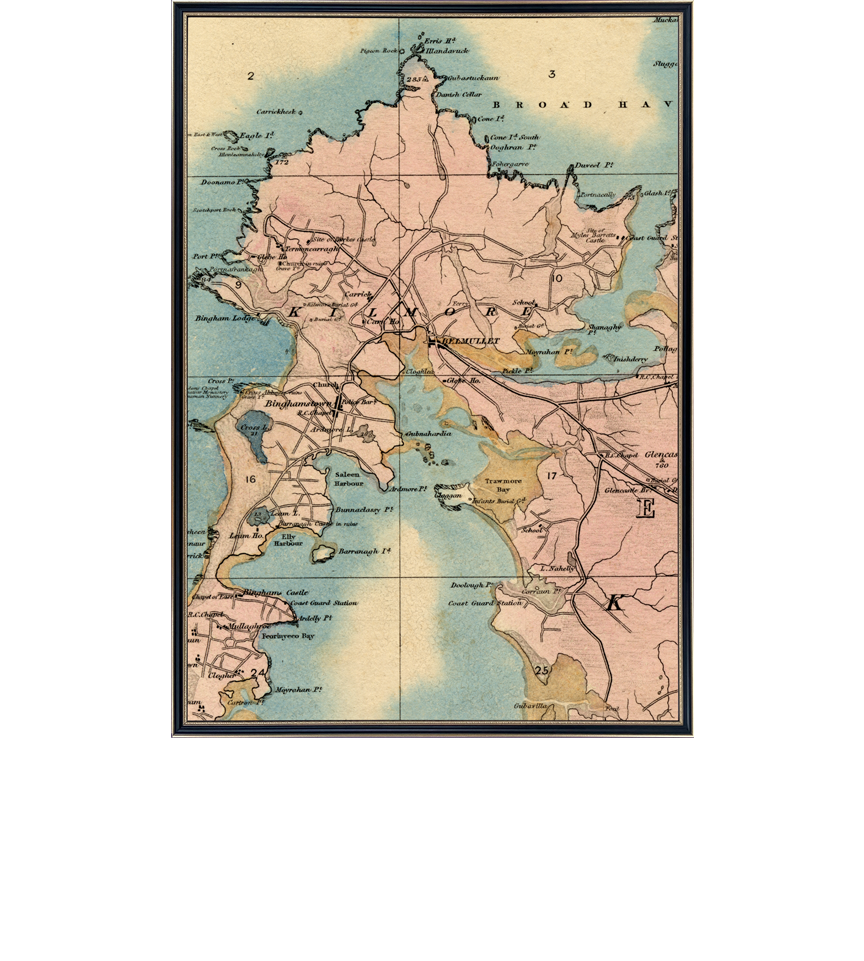 Half-size 54cm x 69cm Belmullet customisation example @€250