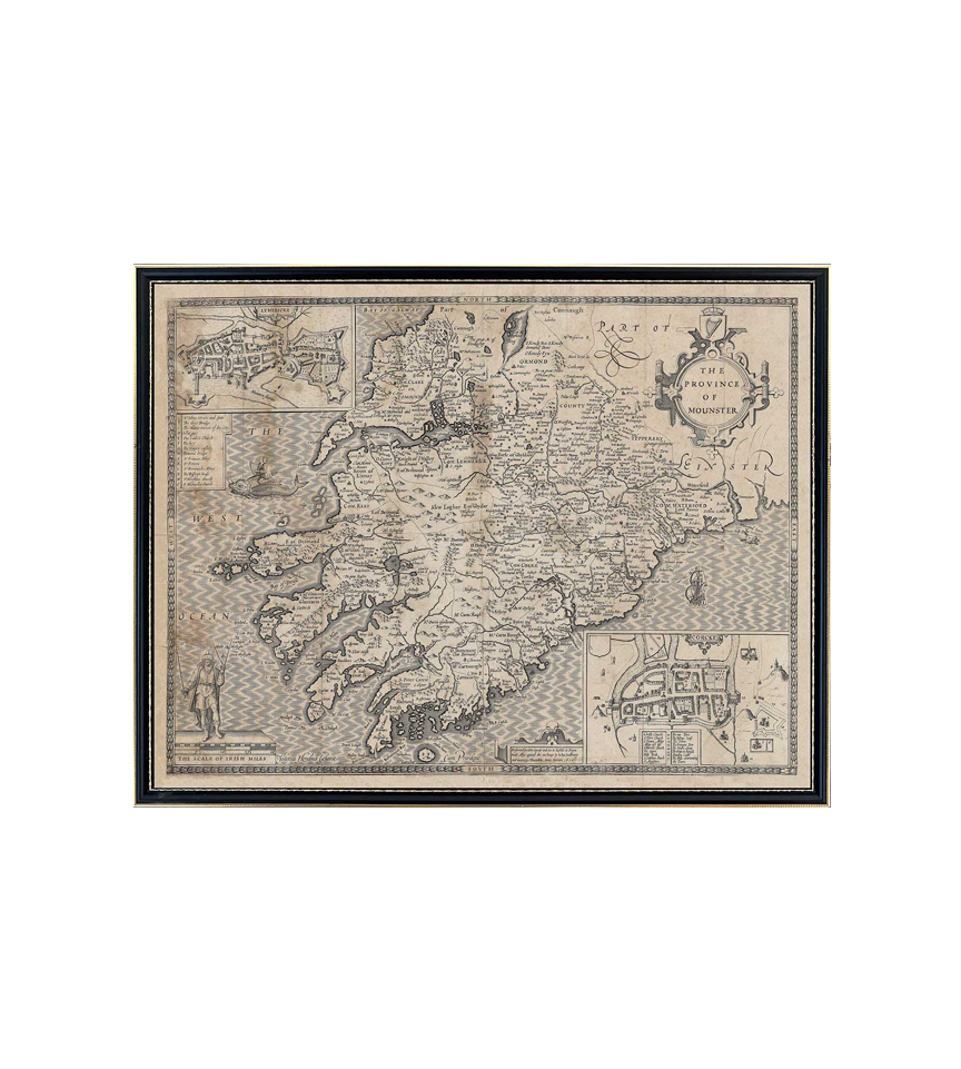 John Speed's 1610 Map of Munster (Original size)