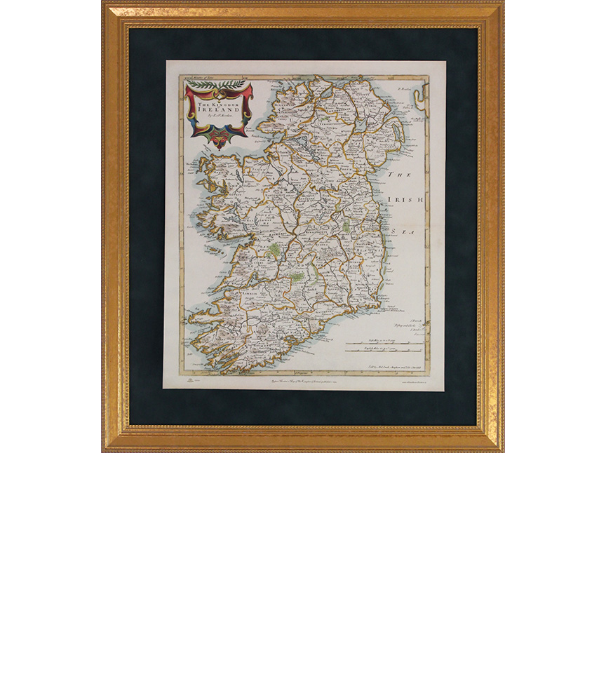 Morden's Map of the Kingdom of Ireland from circa 1695 (Original map size)