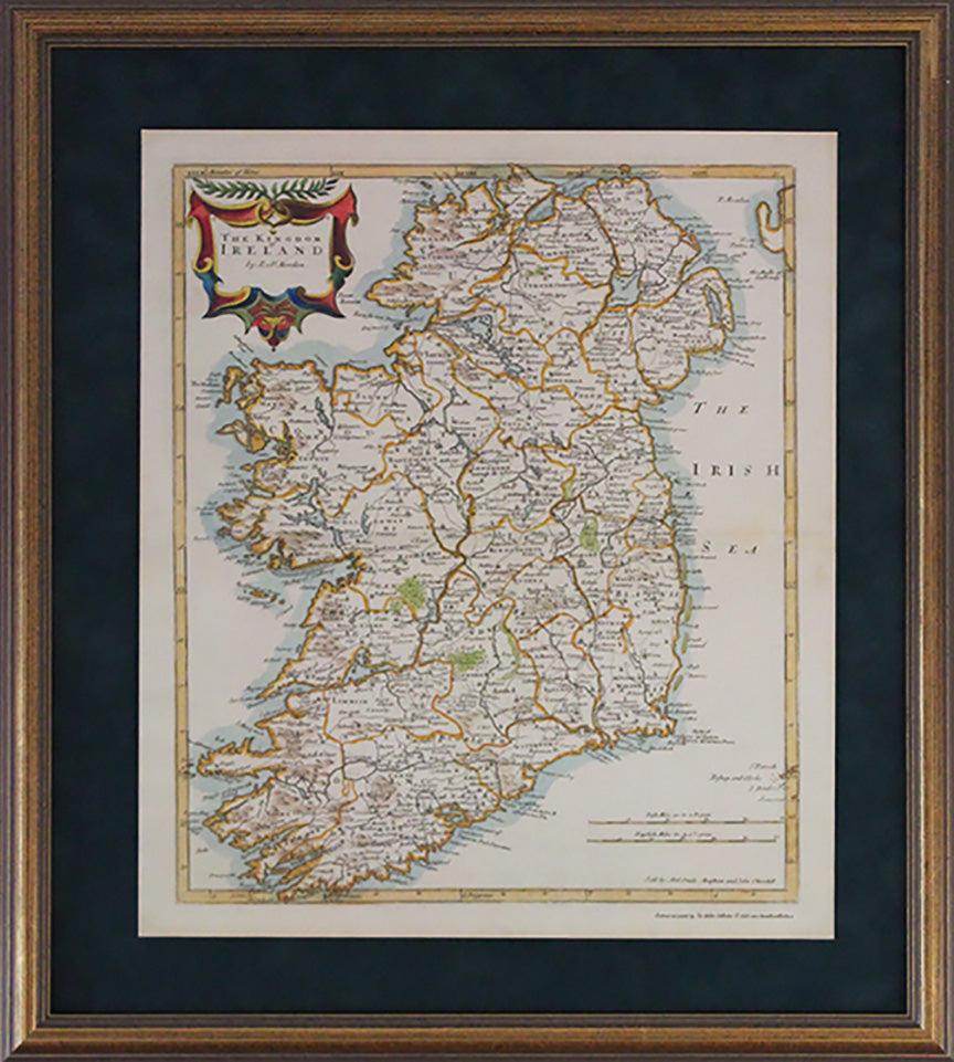 Morden's Map of the Kingdom of Ireland from circa 1695 (Original map size)