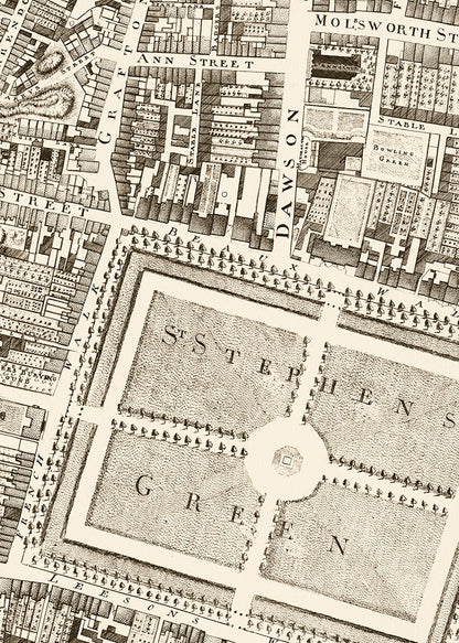 Detail from South City showing Stephen's Green