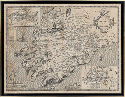 John Speed's 1610 Complete set of 5 x Maps of Ireland and the 4 provinces (Original size).