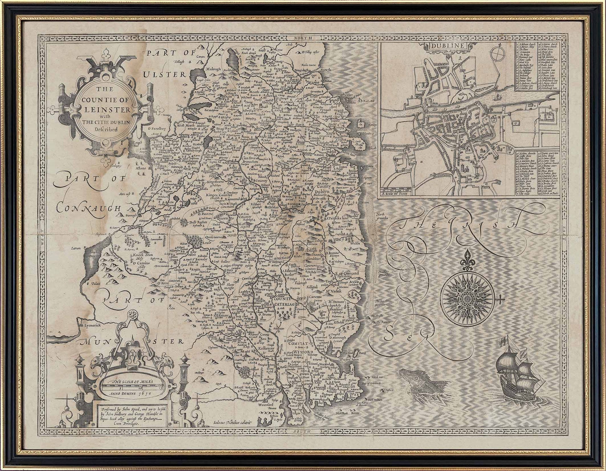 John Speed's 1610 Complete set of 5 x Maps of Ireland and the 4 provinces (Enlarged).
