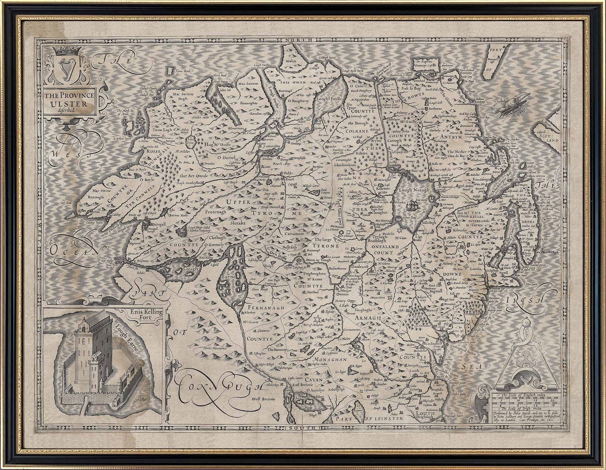 John Speed's 1610 Map of Ulster (Enlarged)