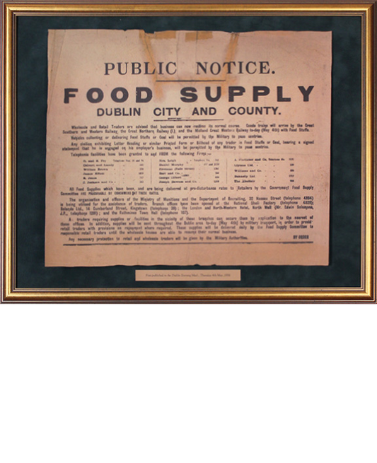 1916 Easter week Public notice - Food Supply (Limited Edition)