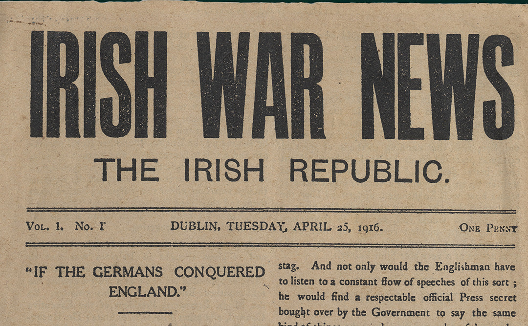 Detail from front page of 'Irish War News'