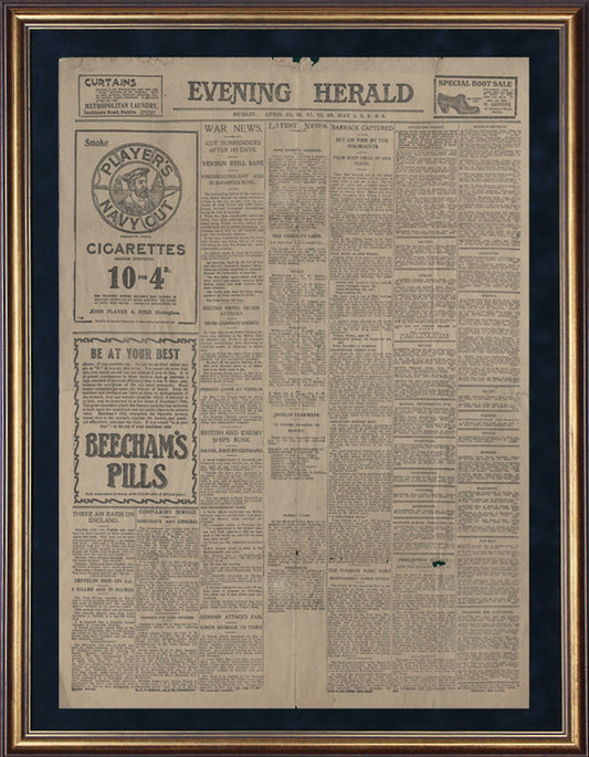 Evening Herald 4th May 1916 (8 day edition) Page 4 (Back Page)