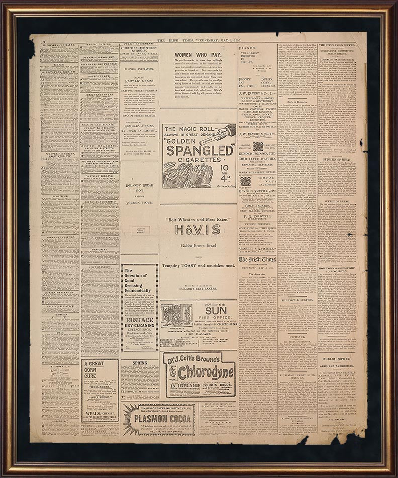 Irish Times - 3rd May 1916 - Page2 (Inside Page)