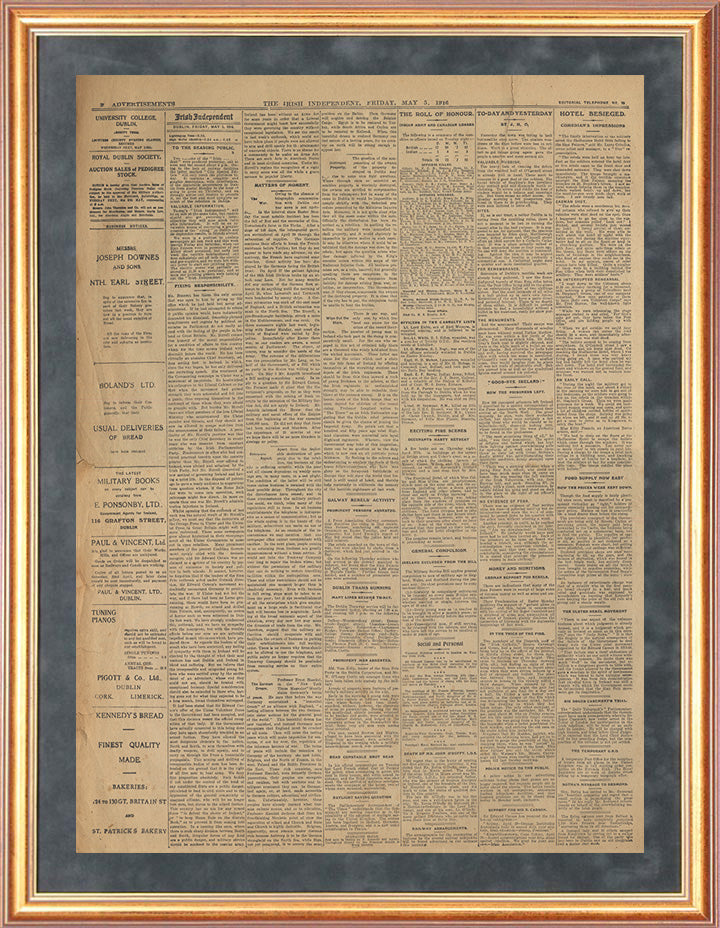 Irish Independent 5th May 1916 (6-page edition) Page 2