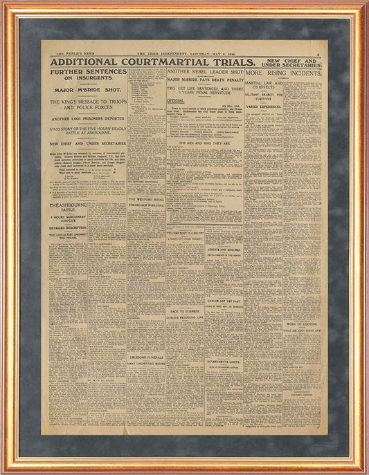 Irish Independent 6th May 1916 (8-page edition) Page 5 Headline page