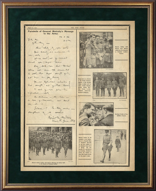 An Saorstát - The Free State - Michael Collins Memorial (First Edition) Dublin, Tuesday, August 29, 1922, Page 5 (Limited Edition)