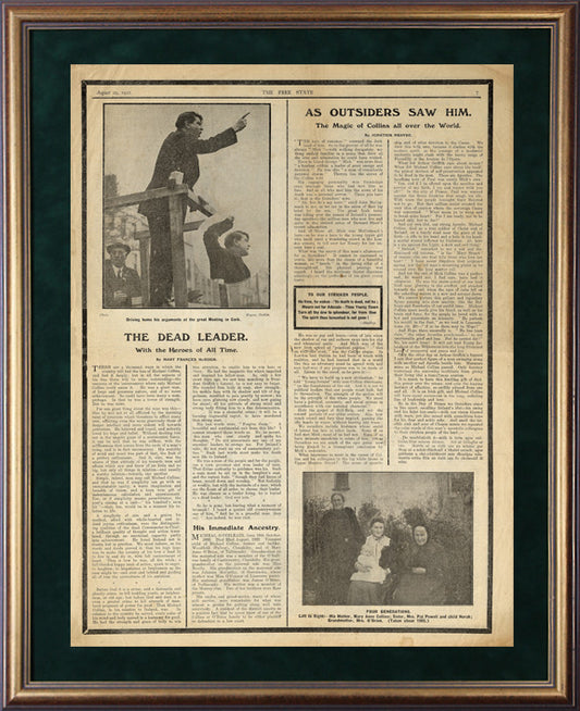 An Saorstát - The Free State - Michael Collins Memorial (First Edition), Dublin, Tuesday, August 29, 1922 Page 7, (Limited Edition)