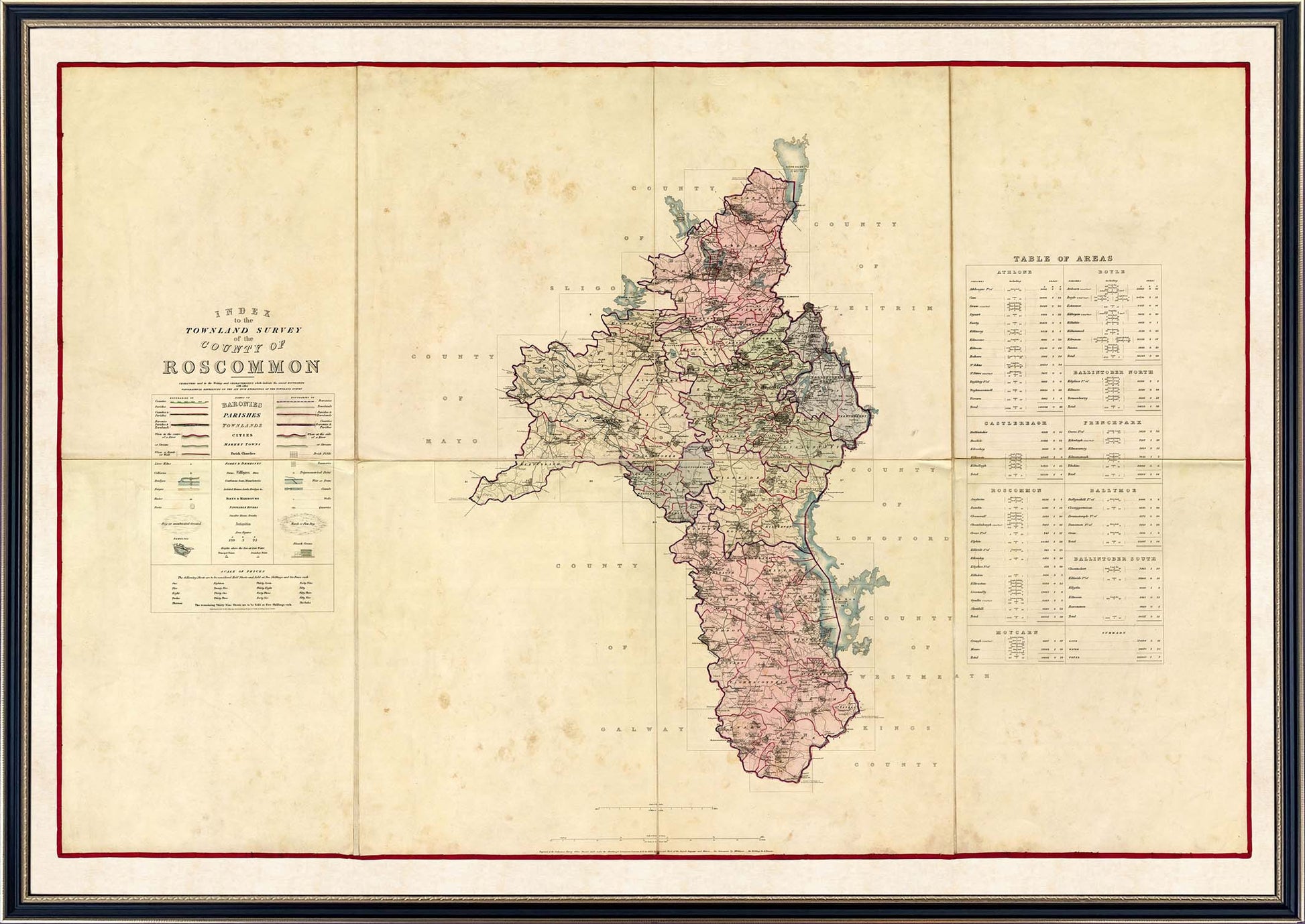 County Roscommon - Townland Survey of the County of Roscommon (1838)