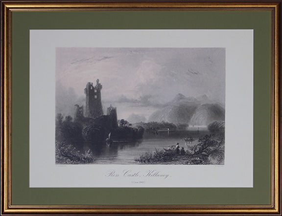 County Kerry - Killarney - Ross Castle Killarney c. 1840