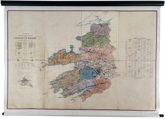 County Kerry - Townland Survey of the County of Kerry (1846) - Enlarged canvas wall-hanging