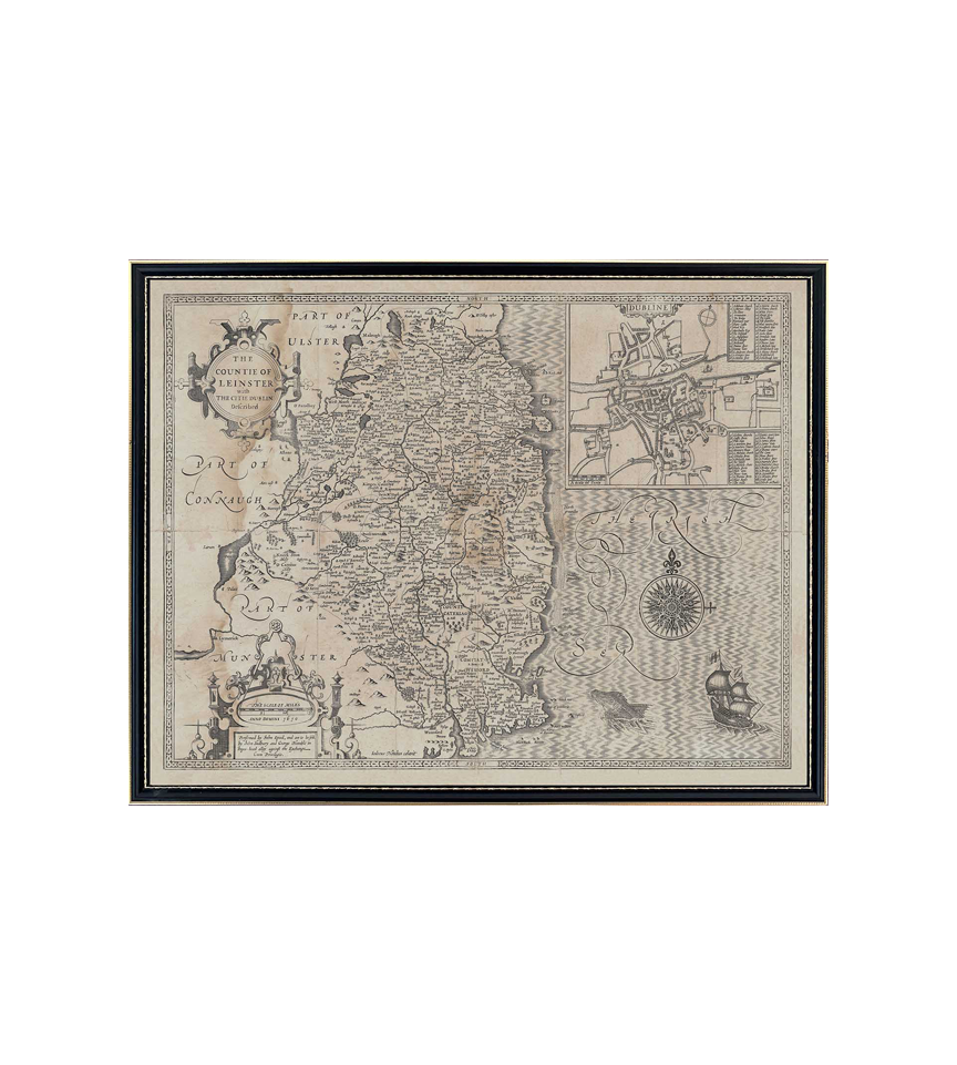 John Speed's 1610 Complete set of 5 x Maps of Ireland and the 4 provinces (Original size).