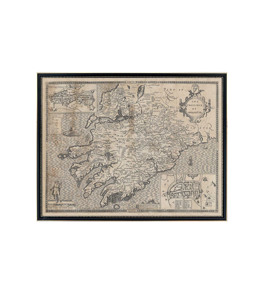 John Speed's 1610 Map of Munster (Original size)